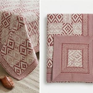 Indian Cotton Sanganer Kantha Queen Size Quilt <b>Throws</b> Hand Block Printed <b>Large</b> Width Handmade Artisan Bedding Home Decor Bulk - Product Image 6