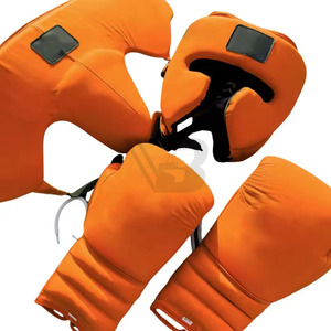 Gants d'entraînement de boxe MMA personnalisés pour le visage entier - Équipement de protection durable en cuir véritable lacé, anti-humidité pour la boxe - Product Image 2
