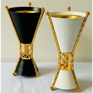 Quemador de Incienso Árabe de Metal de Lujo, Moderno, Dorado, Mabkhara, Quemador de Carbón para Oud, Decoración para el Hogar de Oriente Medio, Porta Bukhoor, Juego de Mubkhar - Product Image 1