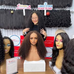 Prix de gros 100% Cheveux humains vietnamiens Perruque Bob Cheveux bouclés birmans Extensions de cheveux Sans perte Sans nœuds Double trame Haute qualité - Product Image 3