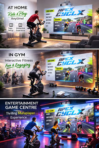 Système de jeu de cyclisme interactif Eshark pour enfants et adultes |   Simulateur de course de fitness multijoueur avec projecteur et suivi de mouvement - Product Image 2