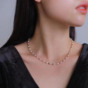 Collier Wenchi vintage de haute qualité en perles d'eau douce naturelles et tourmaline, couleur bonbon luxueuse, été coloré, Chine - Product Image 1