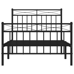 โครงเตียงเหล็กสีดำทันสมัย ดีไซน์สี่เหลี่ยมผืนผ้า เตียงโลหะ - Product Image 5