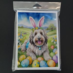 Bergamasco Sheepdog Easter Egg Hunt Greeting Cards Pack of 8 Whimsical A7 Size <b>5x7</b> Blank Note Cards with <b>Envelopes</b> - Product Image 3