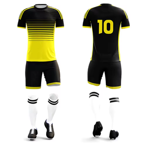 Conjunto de Camiseta de Fútbol para Hombre, Verde y Negro, Estampado Geométrico, Cuello en V, Manga Corta, Absorbe la Humedad, Ajuste Atlético, para Todas las Temporadas - Product Image 2