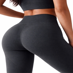 Ensemble de vêtements de sport pour femmes, yoga et fitness, soutien-gorge de sport, leggings, couleur unie, respirant, séchage rapide, tissu extensible écologique, devant - Product Image 6