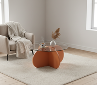 Table basse ronde pour salon, table basse pour canapé, ensemble de canapés de salon en velours de luxe, meubles de qualité supérieure, qualité d'exportation