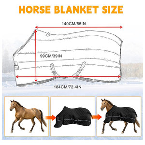 Manta de Invierno para Caballo Mini Hecha a Medida |   Manta Impermeable de Peso Medio de 200 g, Estable y Resistente |   Alfombra para Exteriores de 48 Pulgadas - Product Image 2