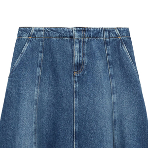 Premium Quality Custom Pattern <b>Material</b> Cotton <b>Denim</b> Skirts Customized Logo Breathable <b>Denim</b> Skirts for Female OEM Service - Product Image 6