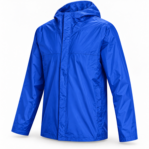 Veste d'hiver personnalisée coupe-vent et imperméable avec capuche, coque en polyester, fermeture éclair sur le devant, poche, légère, pour l'extérieur - Product Image 2