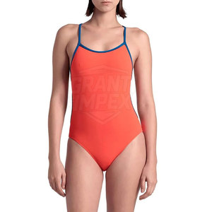 Maillot de bain une pièce brésilien pour femme, coupe confortable, couleur unie, tissu polyester/nylon doux et respirant, couleurs et tailles personnalisables - Product Image 2