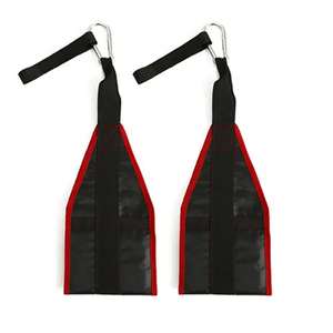 Sangles de levage réglables en nylon avec boucle, extensibilité modérée, diamètre personnalisable pour la musculation en salle de sport, unisexe, noir et orange - Product Image 2