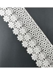 Bordure brodée florale en tissu GPO soluble dans l'eau de qualité supérieure pour vêtements, robes, textiles de maison et décoration - Product Image 4