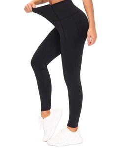 Casual High Waist <b>Knitted</b> <b>Tight</b> Yoga Leggings 100% Cotton Custom High Quality Solid Seamless Breathable Eco-Friendly Quick Dry - Product Image 3