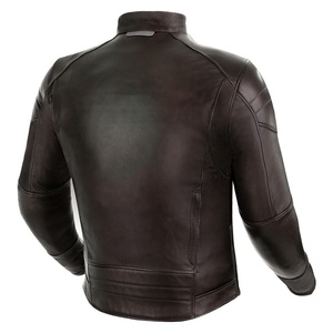 Chaqueta de Motociclista de Cuero Perforado con Textura Natural, Elegante, Negra, de Cuero Genuino, Resistente al Viento e Impermeable - Product Image 3