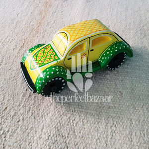 Coche de madera decorativo para el hogar, hecho en India, pintado a mano. - Product Image 2