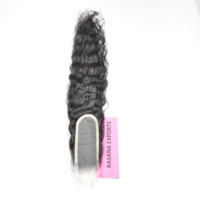 Extensions de cheveux humains à double trame, 2*6 Closure, Cheveux indiens Remy, non traités, couleur naturelle noire, pour femmes