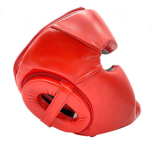 Boxing Head Guard PU Leather Black White Adjustable <b>Hook</b> & Loop Closure Protective Gear for Children Unisex Universal Use - Product Image 2