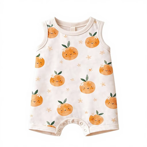 ชุดเสื้อกล้ามเด็กอ่อน 100% ผ้าฝ้ายออร์แกนิค เนื้อผ้านุ่ม ระบายอากาศดี เป็นมิตรกับผิวหนัง เหมาะสำหรับฤดูร้อน ชุดเด็กทารกแบบ unisex - Product Image 1