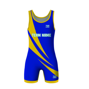 Vente en gros de maillots de lutte unisexes d'été de haute qualité, imprimés par transfert thermique, ajustés, anti-transpiration, dégradé bleu-vert - Product Image 4
