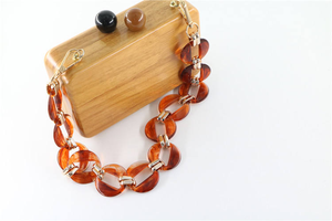 18 Colors 60CM Short Acrylic <b>Bag</b> Handles Retro Link Chain <b>Strap</b> with Clasps Handle <b>Strap</b> <b>Replacement</b> for Clutch Bucket - Product Image 2