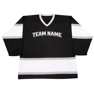 เสื้อฮอกกี้น้ำแข็งแบบสั่งทำ |   สไตล์วินเทจ - เพิ่มชื่อทีมของคุณ - ผ้าตาข่าย 220GSM ทนทาน - ชุดทีมระดับมืออาชีพ - Product Image 1
