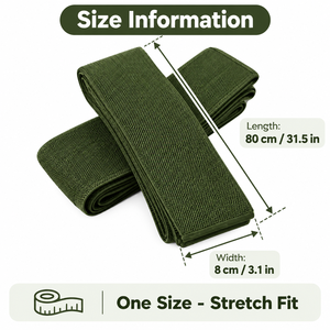Enveloppement de compression vert pour le coude, pour la musculation, 80x8cm, bandage élastique réglable, écologique, multi-usages - Product Image 6