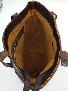 Sac fourre-tout de luxe en cuir véritable avec fourrure de vache pour femme, sac à bandoulière grande capacité brodé avec fermeture éclair, portable - Product Image 6