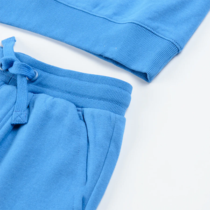 Ensemble de survêtement 2 pièces Sky Rush pour adultes, bleu ciel, 100 % coton premium, sweat-shirt confortable à col rond et pantalon de jogging à taille élastique, douillet - Product Image 4