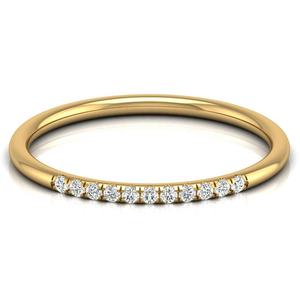 Bague en or massif sertie de pavés de diamants de 1 carat 10K 14K 18K Bague de doigt légère Belle Designer Bijoux attrayants - Product Image 1