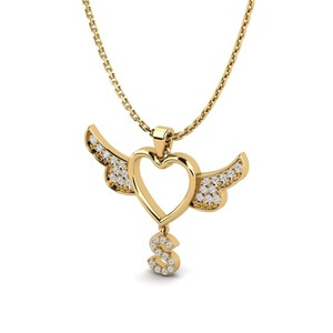 Colgante de Plata 925 con Moissanita y Diamante, Letra S, Romántico, Unisex, Regalo de Joyería, Colgante de Moda - Product Image 3