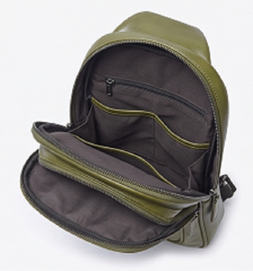 Sac bandoulière minimaliste en cuir véritable de qualité supérieure, sac de poitrine, vert olive, pour homme et femme, voyage de luxe, extérieur, imperméable - Product Image 4