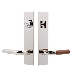 Elegante Manija de Acero Inoxidable Niquelado para Puerta Doble, Personalizable para Muebles del Hogar, con Función de Puerta de Pasaje y Privacidad - Product Image 1