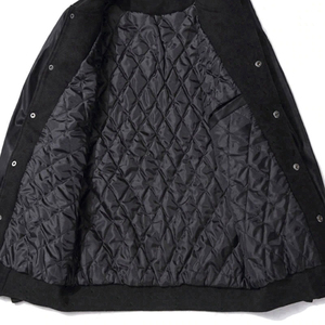 Casual Wholesale Fashionable Autumn Winter Varsity Jacket For <b>Men</b> Fashion Slim Cotton Jacket Wool Lette Jacket - Product Image 2