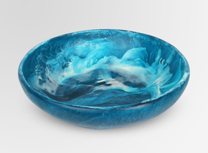 Frutero de Resina Ecológico de Lujo, Diseño Clásico Azul Marmoleado con Acabado Esmaltado, Ideal para Camping - Product Image 4