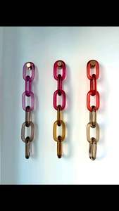 <b>Clear</b> Color <b>Resin</b> Chain Wall Decoration Trending Chain Links Beautiful Colorful Removable Living Room - Product Image 5