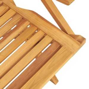 Ensemble de salle à manger de jardin en teck massif, pliable, taille moyenne, pour repas en plein air - Product Image 5