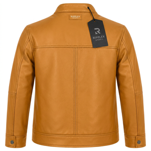 Veste en cuir souple pour enfants, au look classique, coupe confortable, sensation de chaleur et qualité durable, idéale pour les jeunes explorateurs actifs. - Product Image 4
