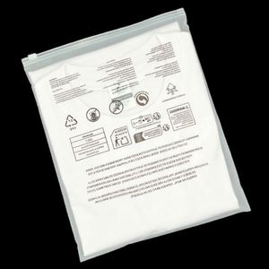 Pe Transparent <b>Clear</b> Zipper Garment Reclosable <b>Plastic</b> Packaging Pouch Dust Proof Moisture Barrier Clothing <b>Bag</b> - Product Image 3