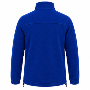 Chaqueta de Forro Polar Azul para Hombre, con Cierre Completo, Cuello Alto, Casual, Resistente al Viento, para Uso en Exteriores, Color Sólido, Corte Regular, Material de Poliéster - Product Image 2