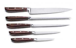 Juego de 5 Herramientas Utilitarias Resistentes de Acero con Alto Contenido de Carbono, Hechas a Mano, con Mango de Madera - Product Image 5