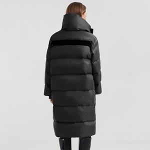 เสื้อโค้ทยาวระบายอากาศได้ดี เสื้อโค้ทขนเป็ดแบบกำหนดเองสำหรับผู้หญิง เสื้อแจ็คเก็ตขนเป็ดแบบพองตัว เสื้อแจ็คเก็ตขนเป็ดสำหรับผู้หญิงฤดูหนาว เสื้อแจ็คเก็ตซิปแบบพองตัวสำหรับผู้หญิงไซส์ใหญ่ - Product Image 2