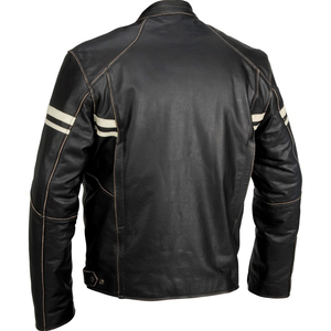 Chaqueta de Cuero y Lona de Piel de Vaca para Hombre, Resistente al Viento e Impermeable, de Alta Calidad, Estilo Vintage, con Logotipo Personalizado, Lavada - Product Image 2