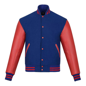 เสื้อแจ็คเก็ตผู้ชายสีน้ำตาลแบบ Varsity แขนสีครีม แจ็คเก็ตเบสบอล Letterman สไตล์คลาสสิก อุ่น นุ่ม สบาย ใส่ได้ทุกวัน - Product Image 1