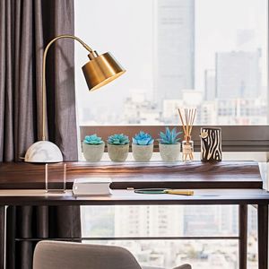 Ensemble de 4 succulentes artificielles en pot bleues pour la maison, le bureau, petites plantes décoratives d'intérieur pour les étagères, les tables - Succulentes artificielles - Product Image 2