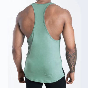 Camiseta de tirantes para gimnasio OEM para hombre, ajustada, para fitness, entrenamiento, diseño personalizado, de elastano - Product Image 4