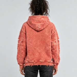 Sweats à capuche tendance pour femmes, effet usé, conçus avec des matériaux de qualité, pour un style streetwear moderne et décontracté. - Product Image 3