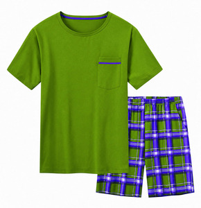 Casual Wear Men Twin Sets for Adults Hot Sale Product New Arrival Men Summer Short Sleeve <b>T</b> <b>Shirts</b> and Shorts Cotton Contrast - Product Image 3
