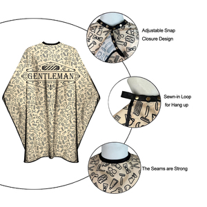 ผ้าคลุมตัดผมสำหรับร้านเสริมสวยมืออาชีพ ลายหัวกะโหลกทันสมัย ผ้ากันเปื้อนช่างตัดผม กันน้ำ ผ้าคลุมตัดผม - Product Image 3