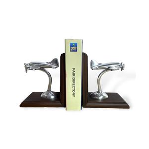 Porte-livres en bois en forme d'avion pour la décoration de la maison et du bureau - Product Image 1